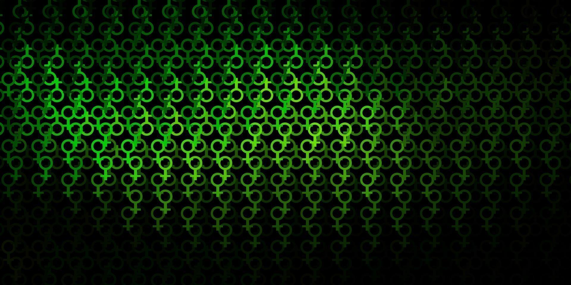 textura de vector verde oscuro con símbolos religiosos.