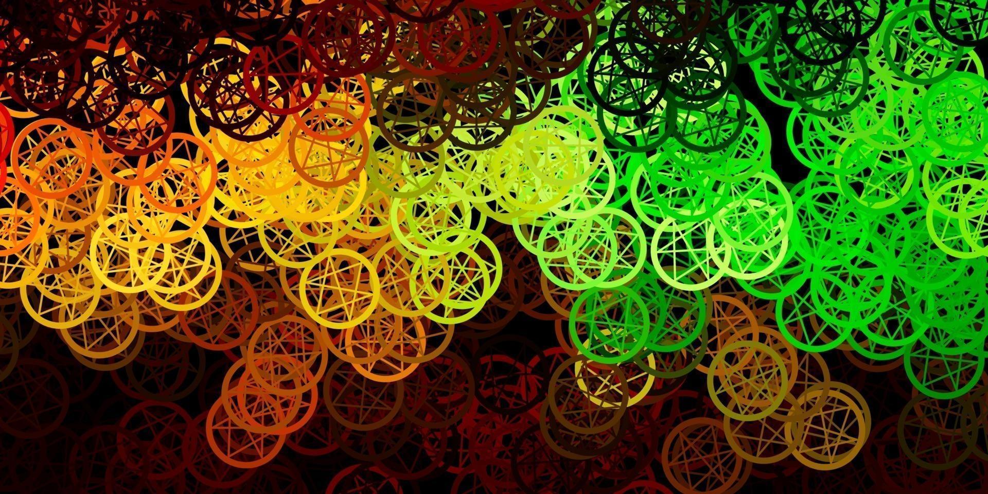 Dark Green, Yellow vector texture with religion symbols.