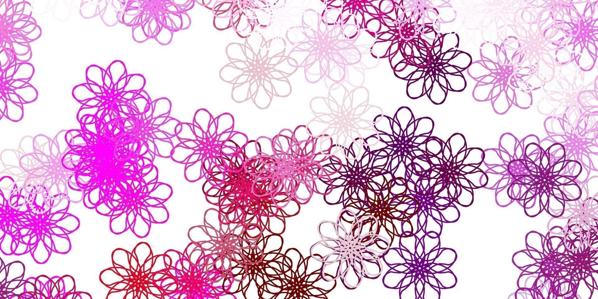 diseño natural de vector rosa claro con flores.