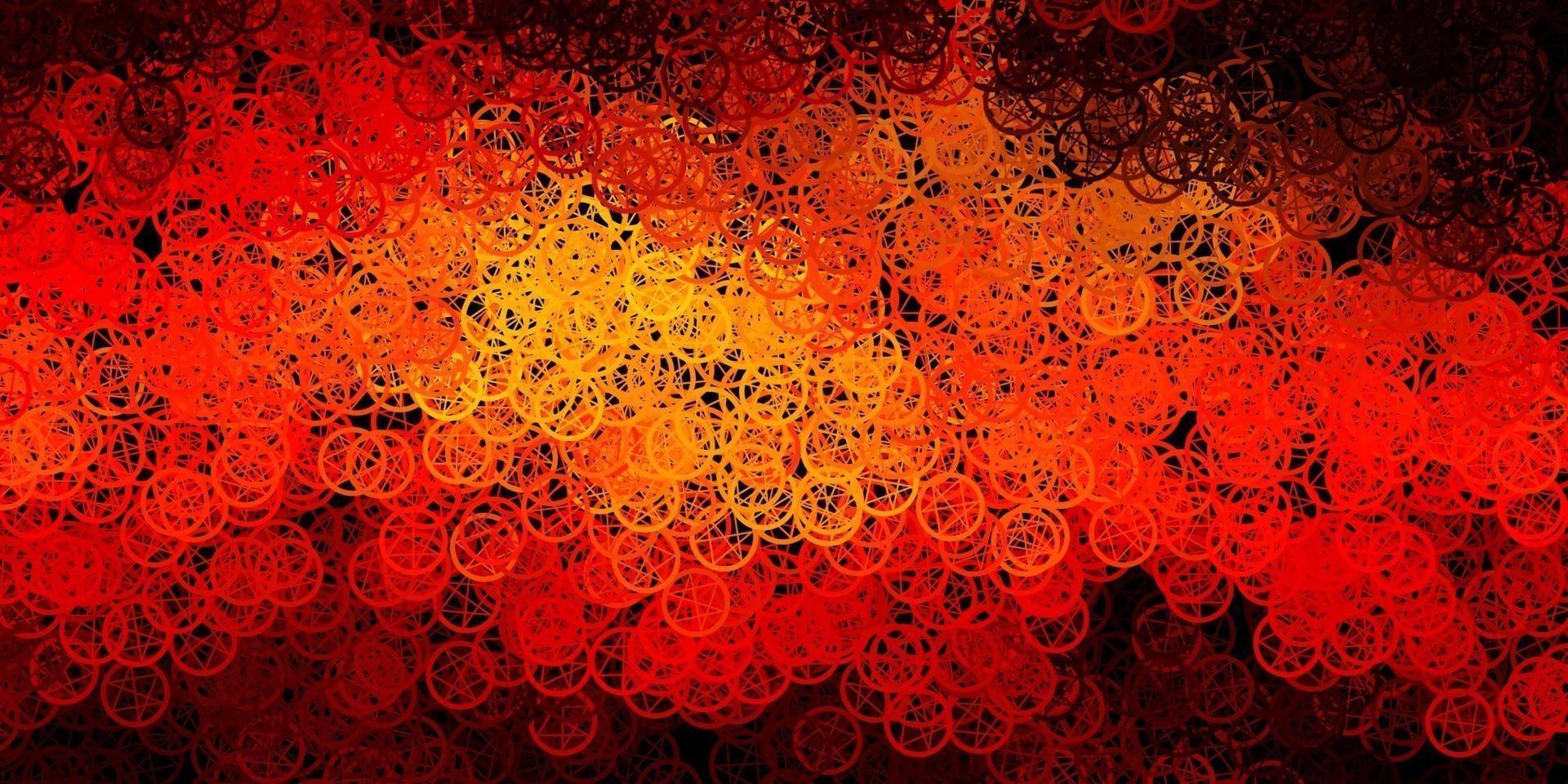 Dark Orange vector pattern with magic elements.