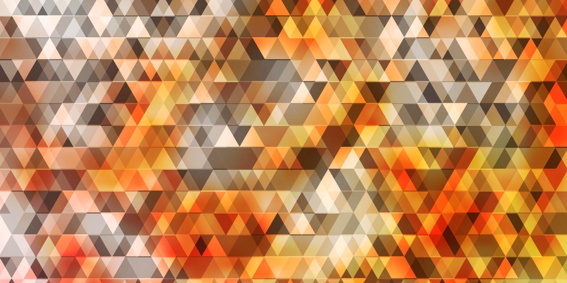 Light Orange vector background with lines, triangles.