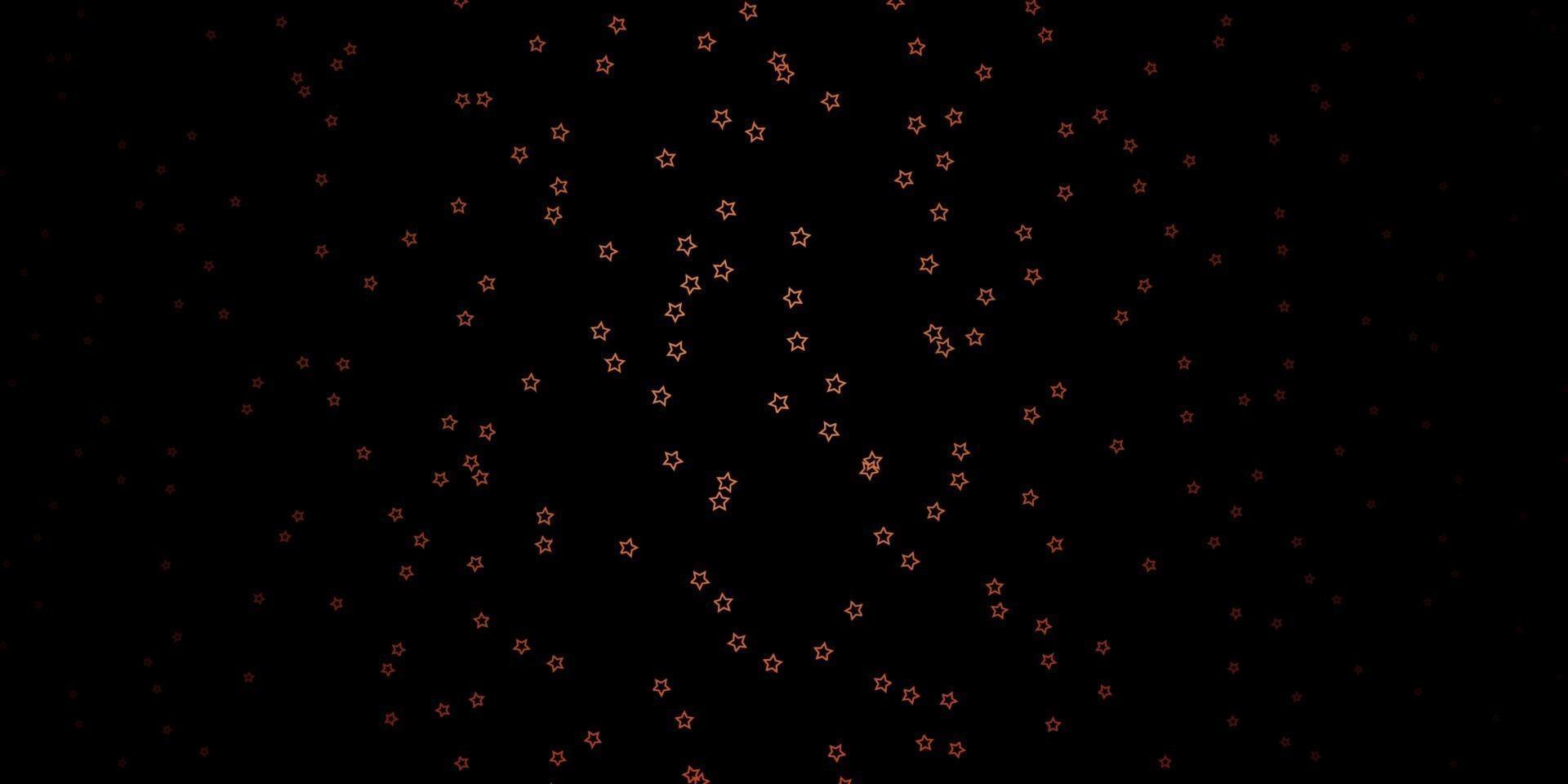 Dark Red vector background with small and big stars.