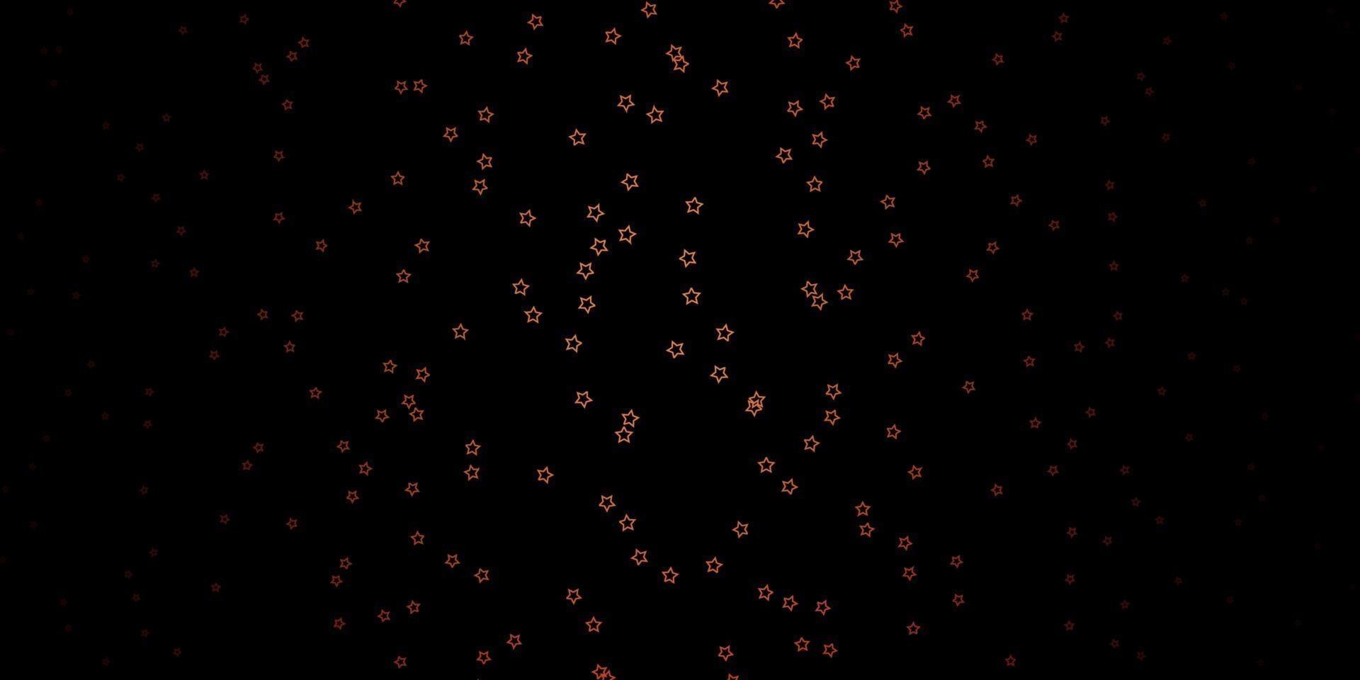 Dark Red vector background with small and big stars.