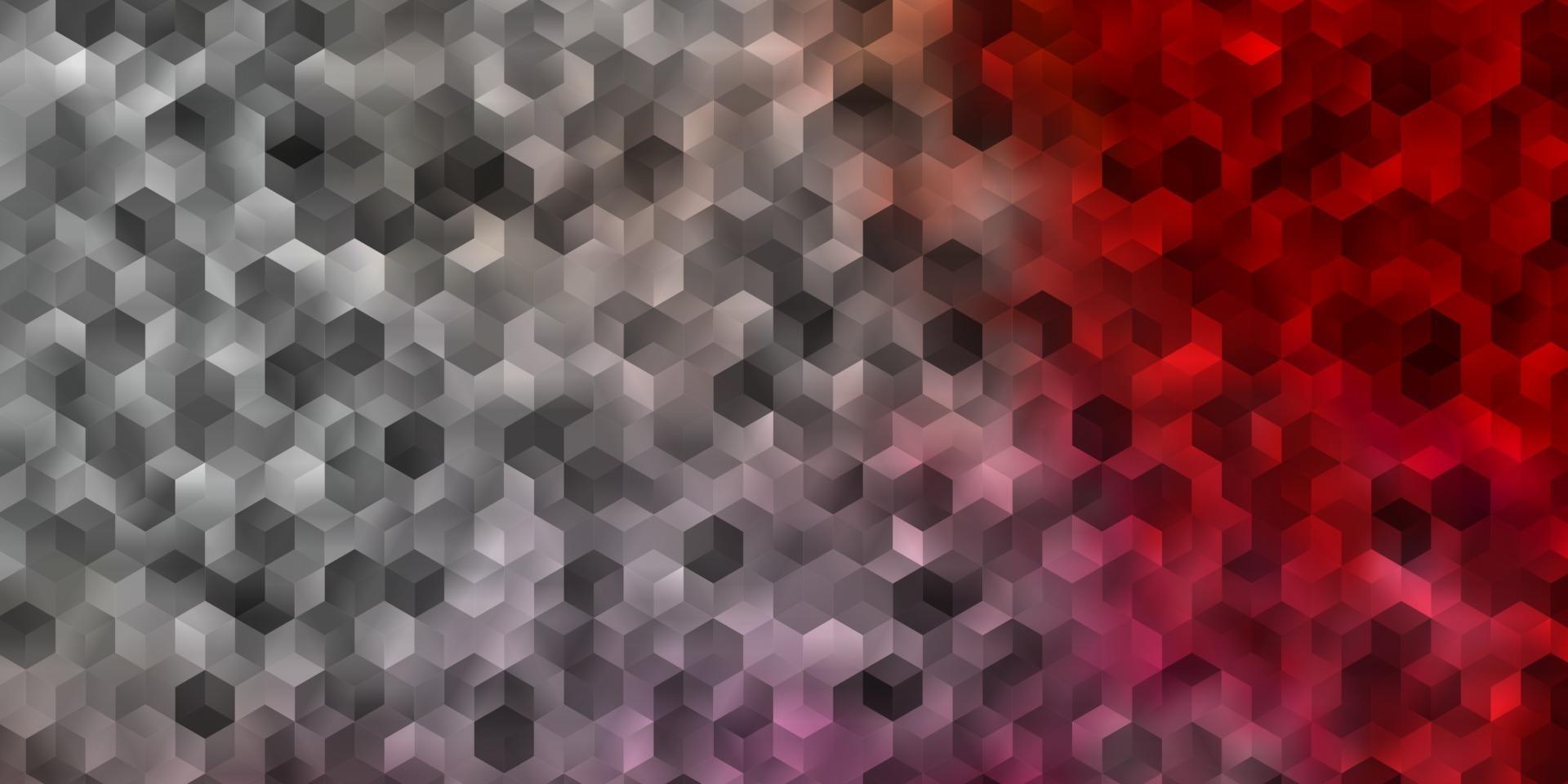 Light Red vector backdrop with hexagons.