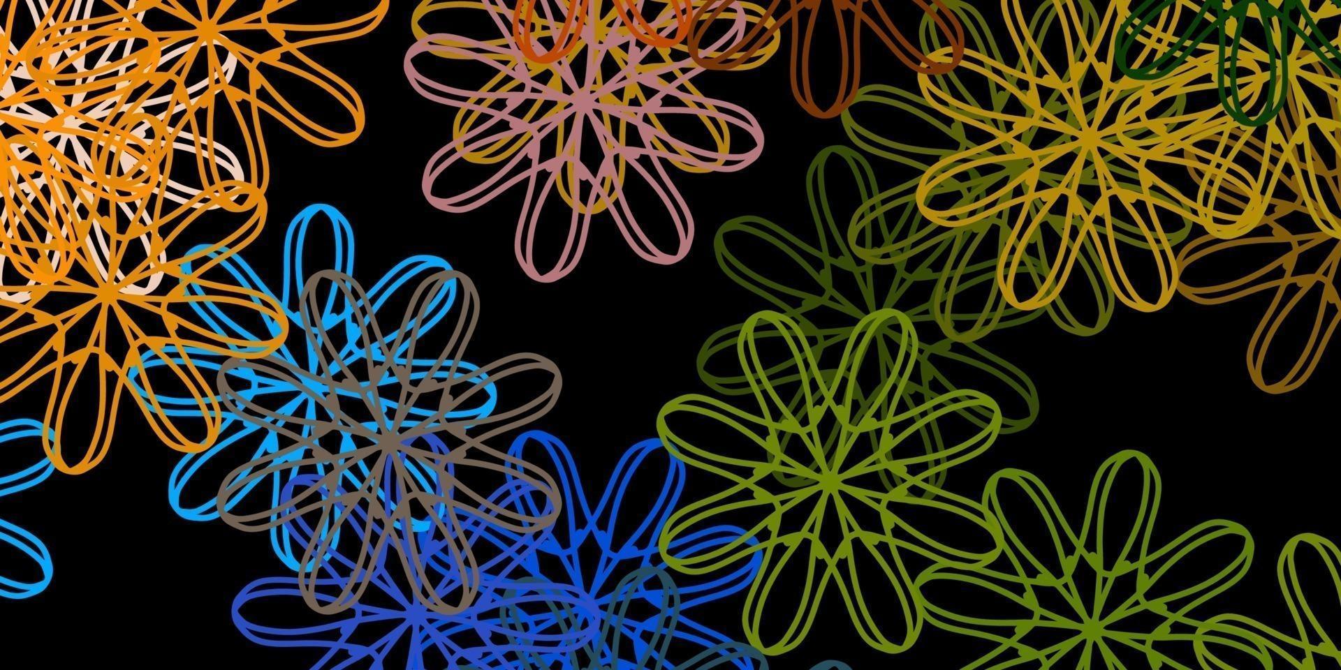 Dark Blue, Yellow vector texture with memphis shapes.