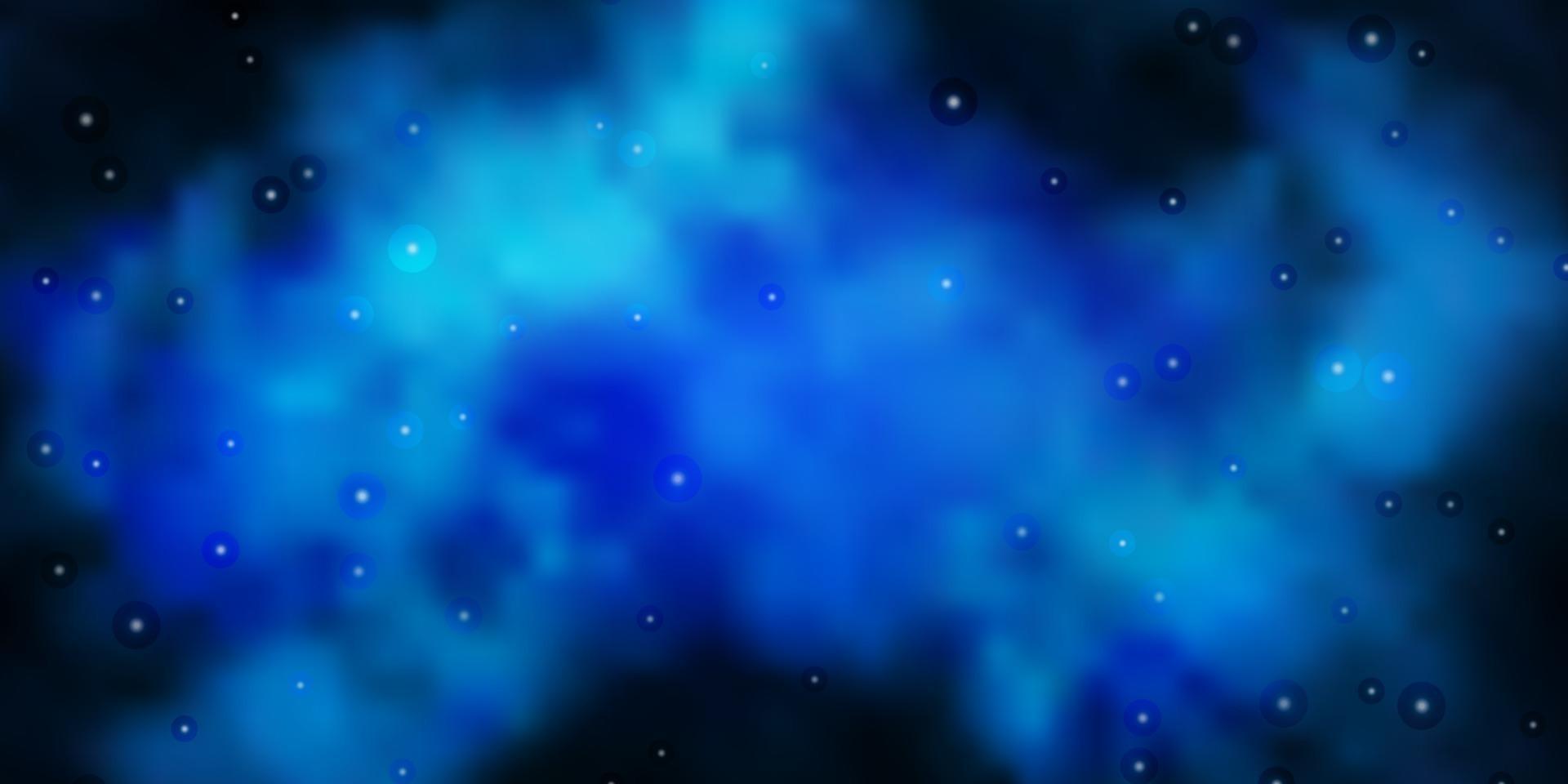 Dark BLUE vector pattern with abstract stars.