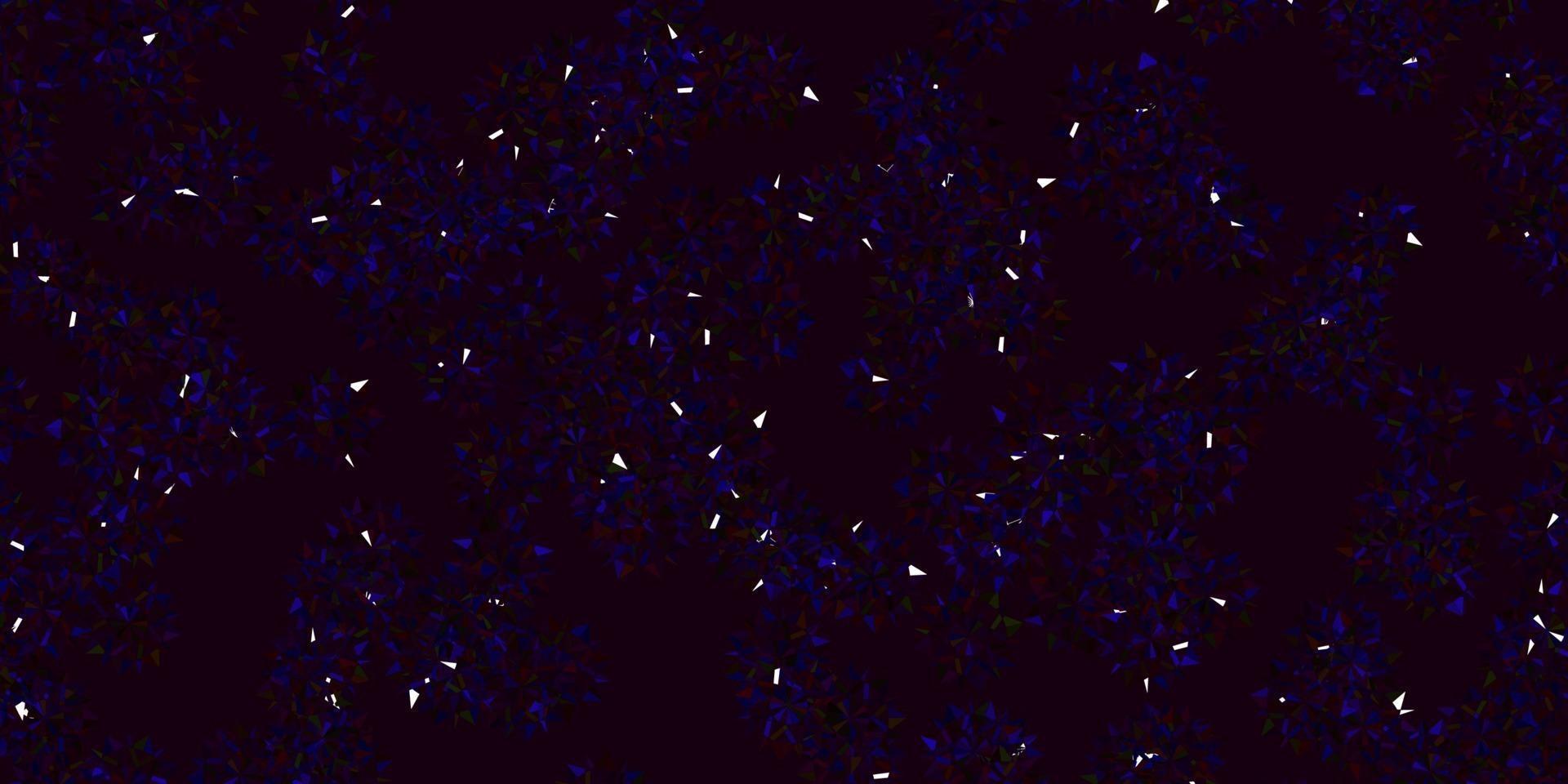 Light Green, Red vector pattern with colored snowflakes.
