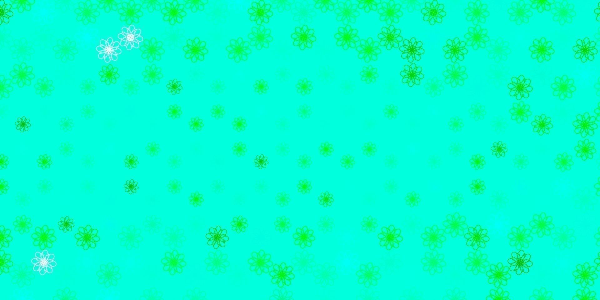 patrón de vector verde claro con líneas curvas.