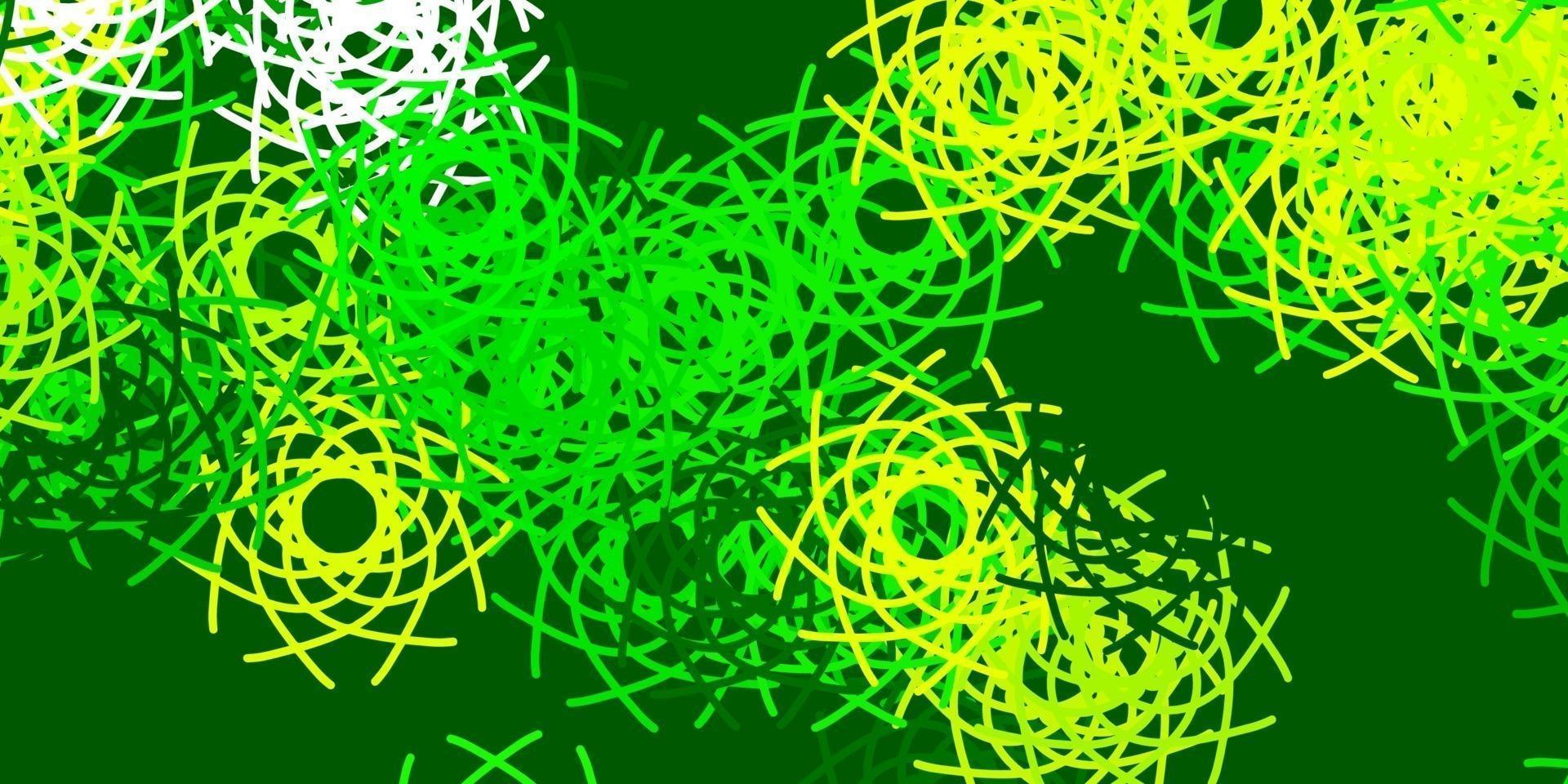 Fondo de vector verde claro, amarillo con formas aleatorias.
