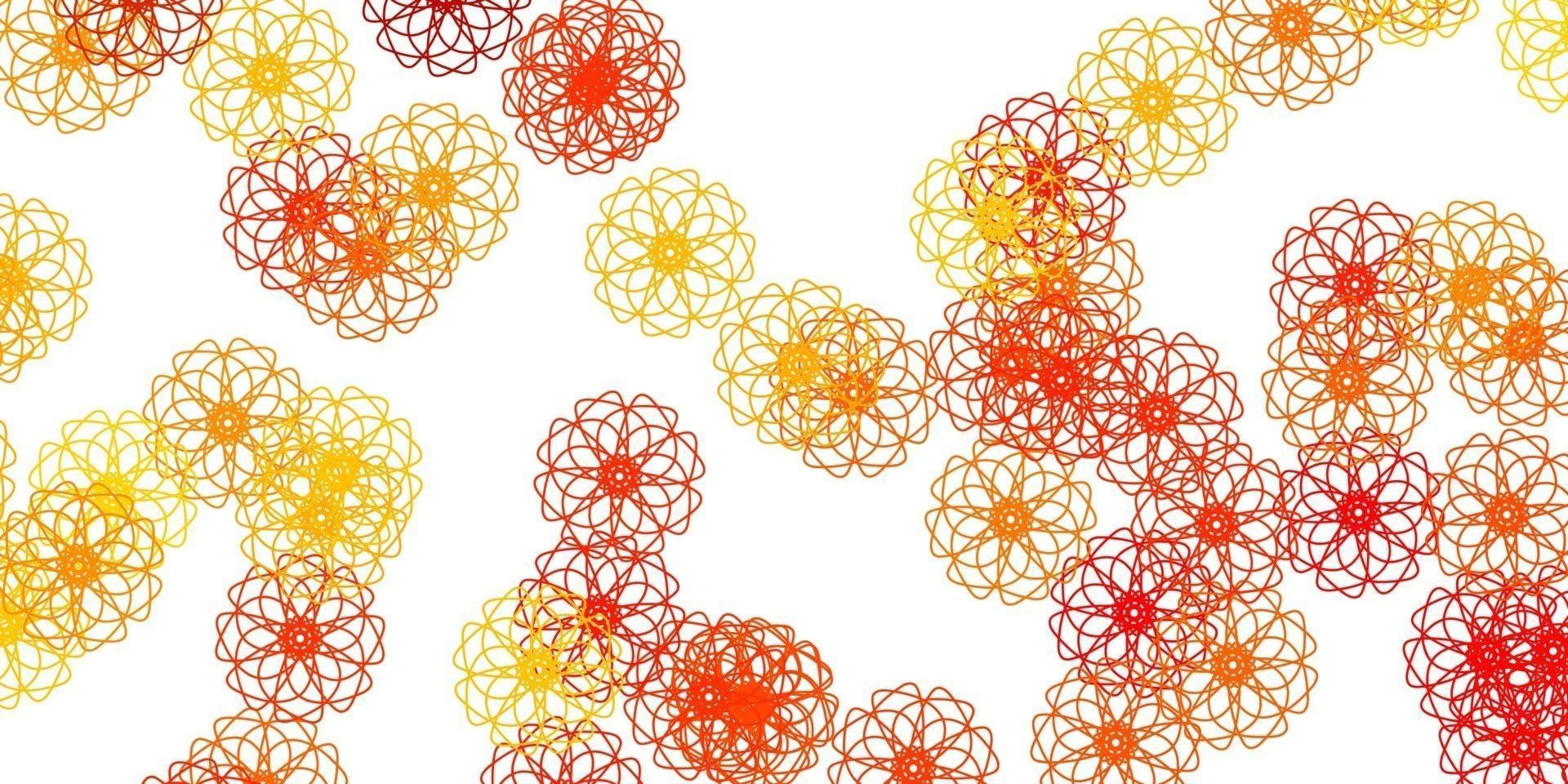 Light Orange vector natural layout with flowers.