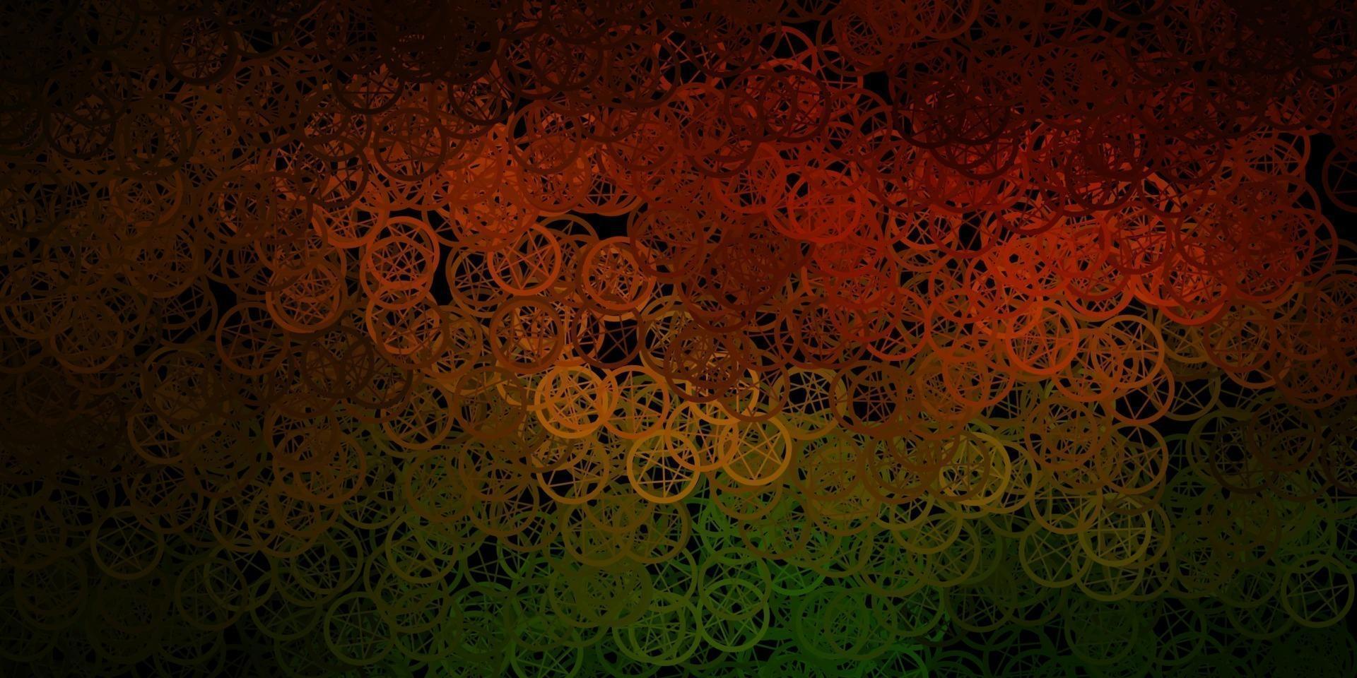 Dark Green, Yellow vector template with esoteric signs.