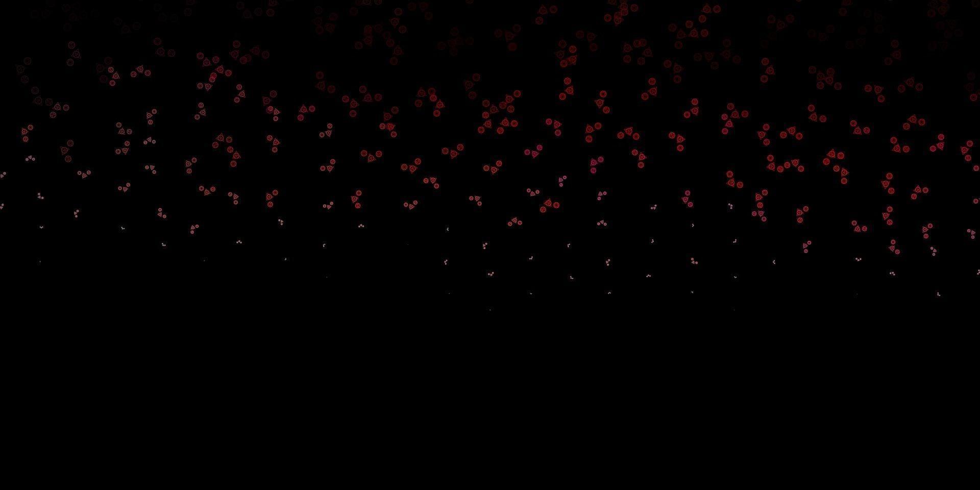 Dark Pink, Red vector backdrop with mystery symbols.
