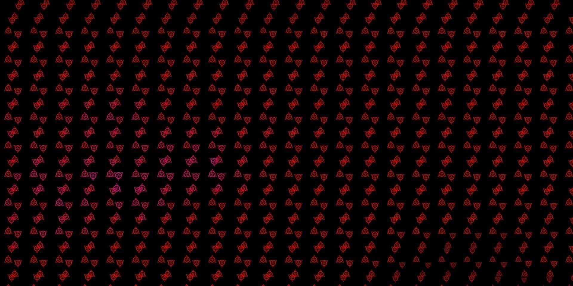 Dark Pink, Red vector pattern with magic elements.