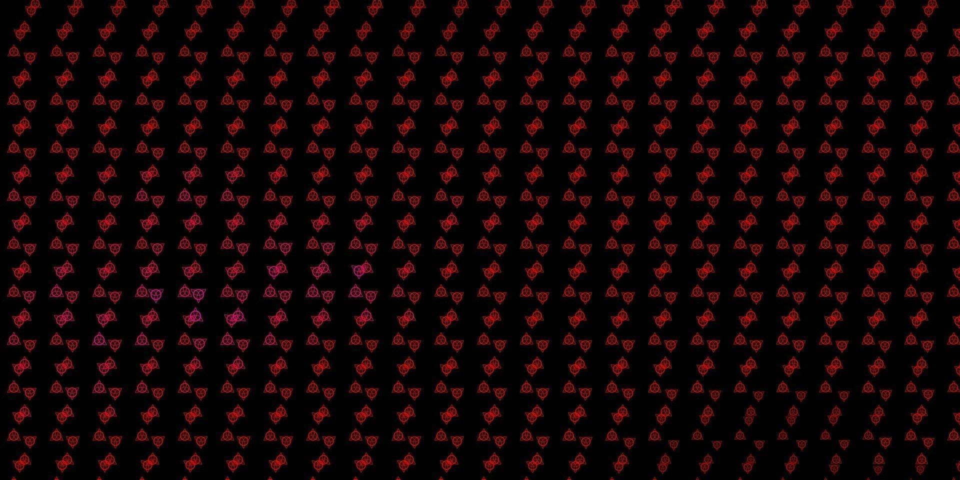 Dark Pink, Red vector pattern with magic elements.