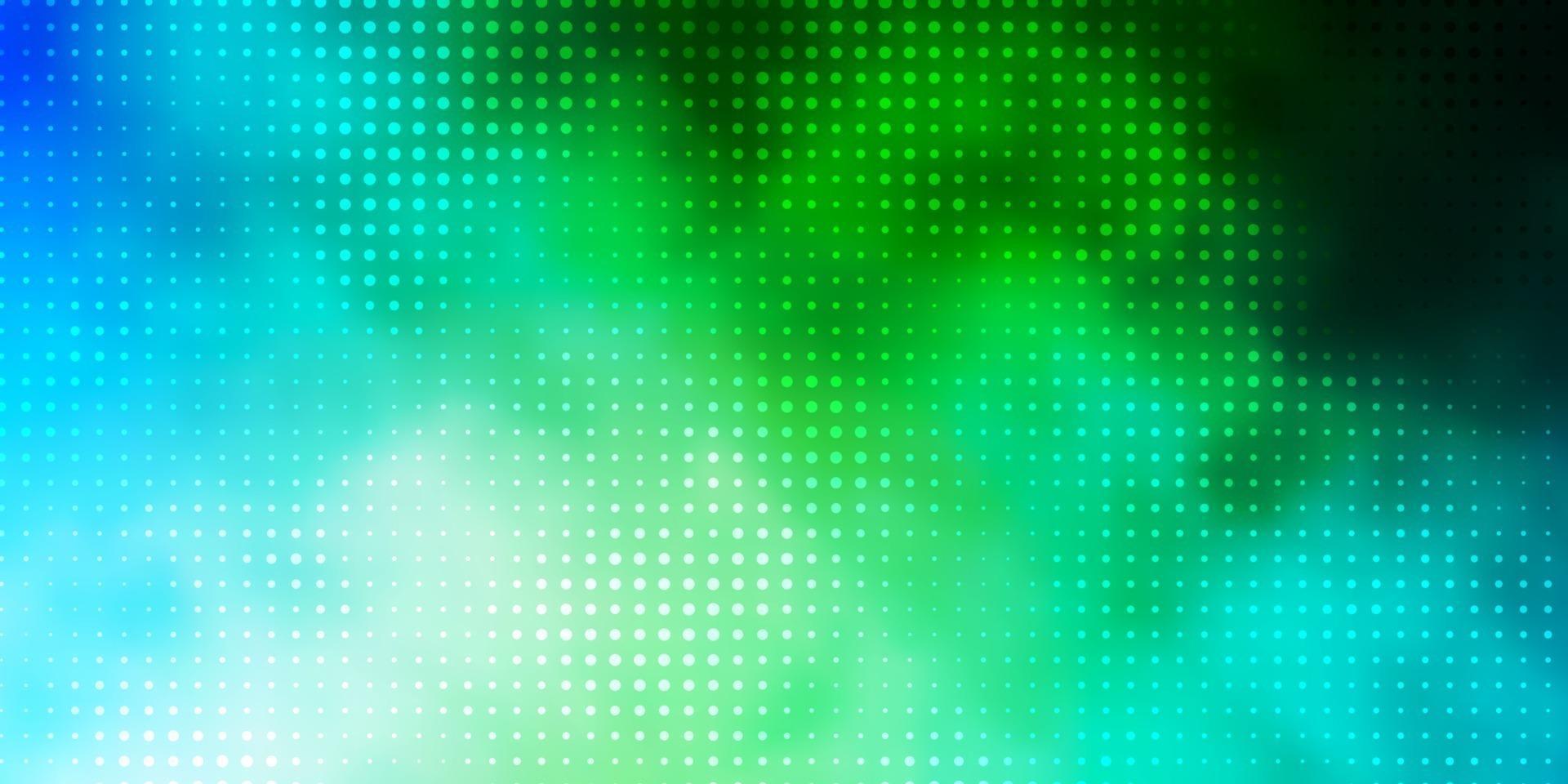 Fondo de vector azul claro, verde con burbujas.