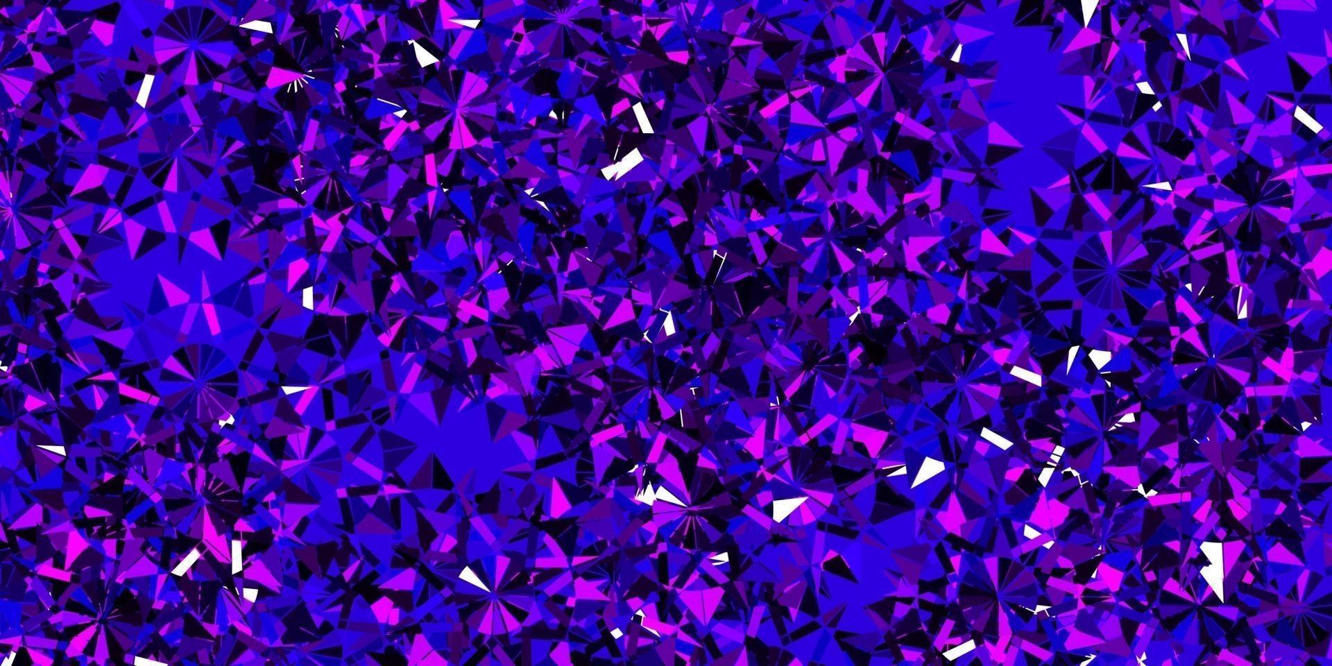 Light Purple vector template with ice snowflakes.
