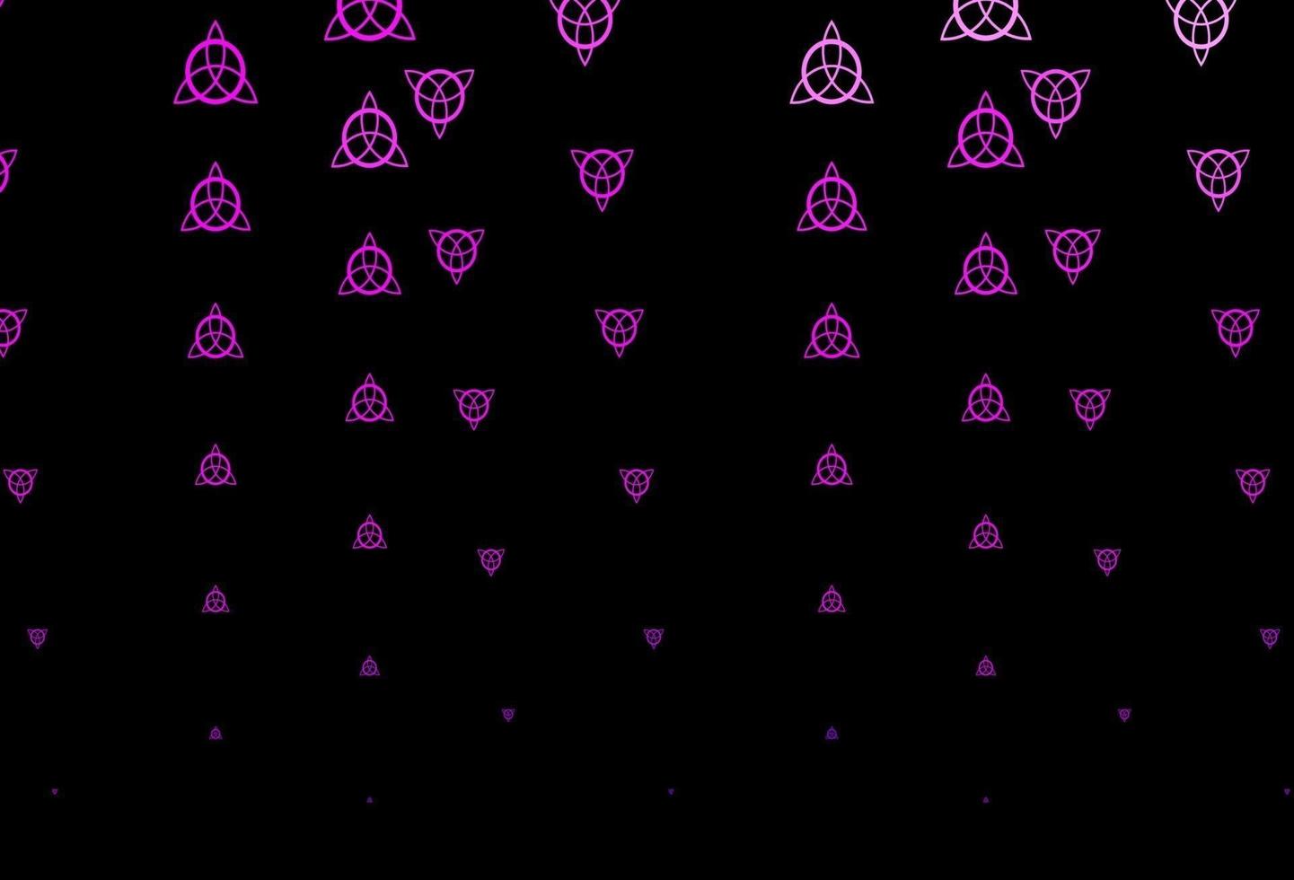 Dark Purple vector backdrop with mystery symbols.