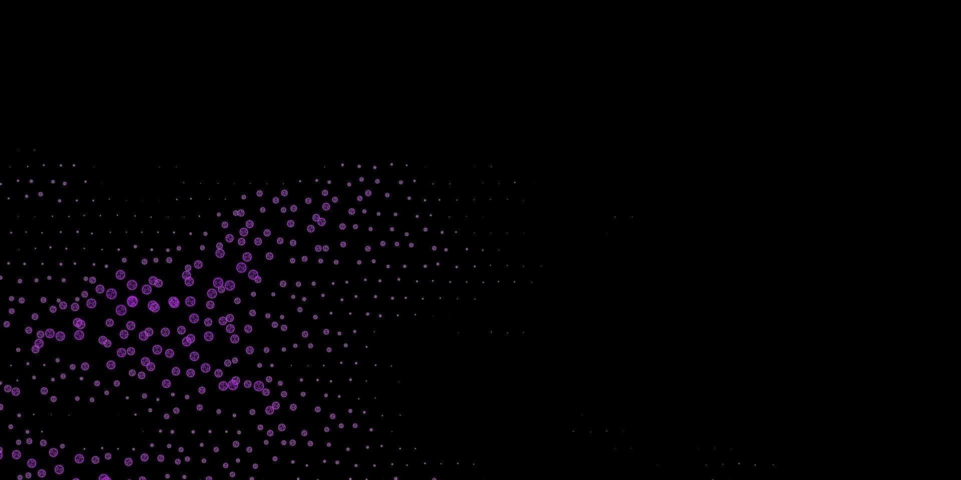 Dark Purple vector template with esoteric signs.