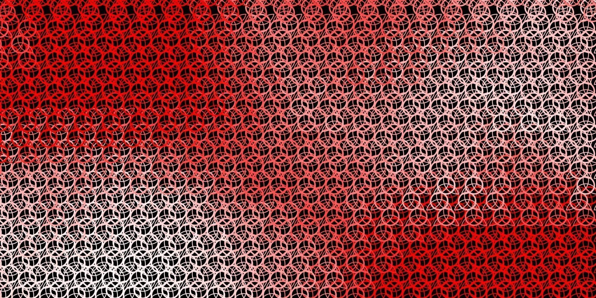 Dark Red vector background with occult symbols.