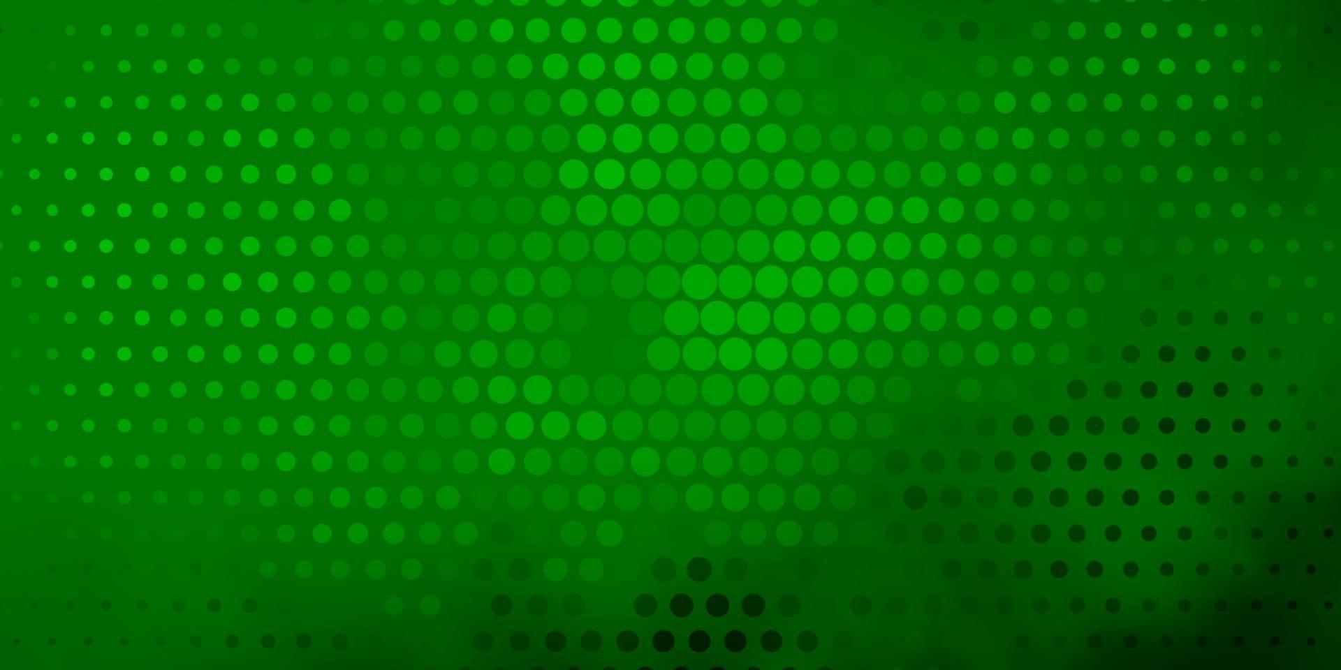 Telón de fondo de vector verde claro con puntos.