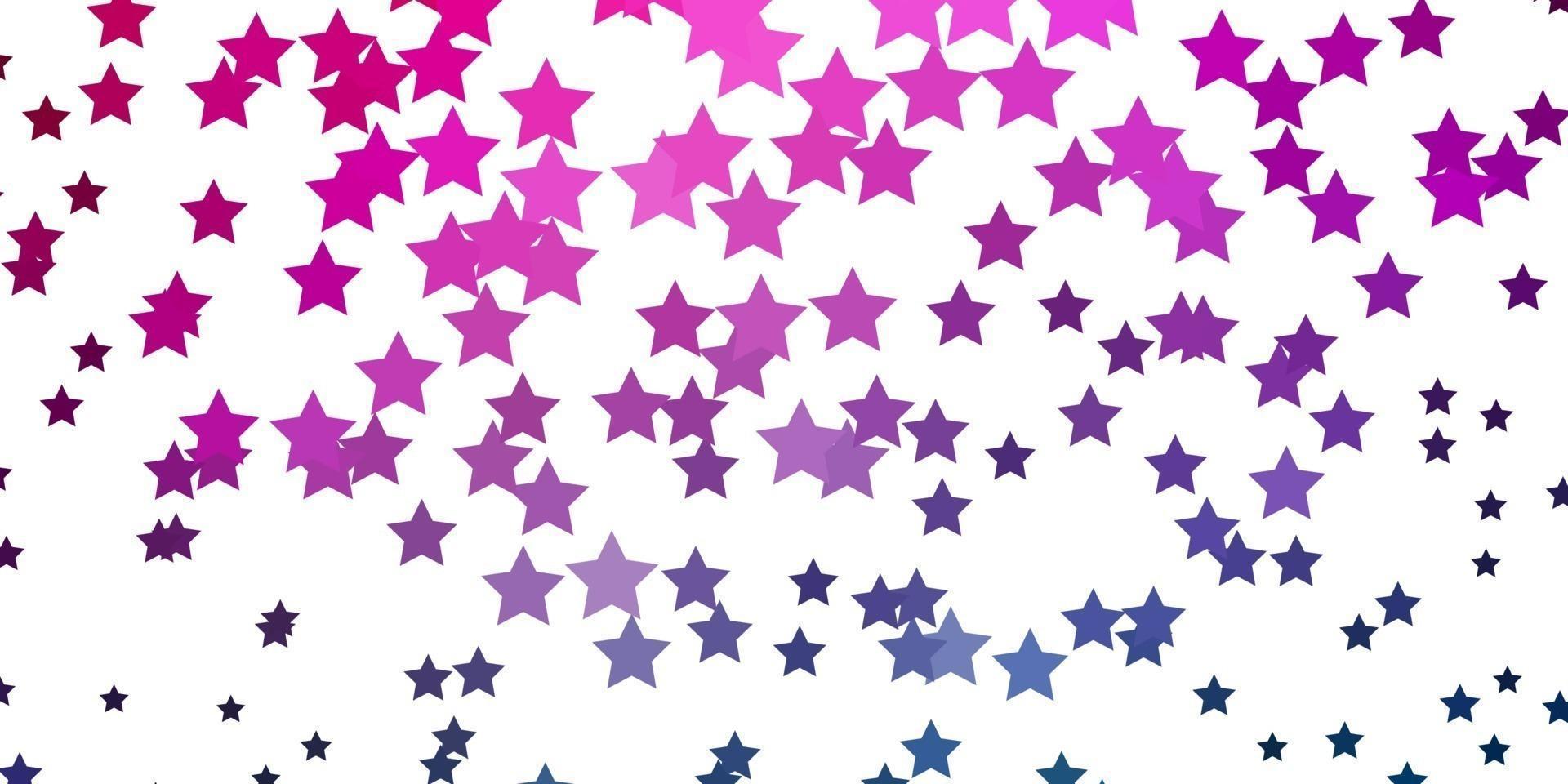 Light Blue, Red vector template with neon stars.