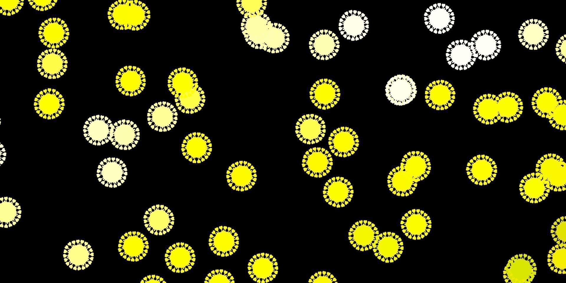 Dark yellow vector template with flu signs.