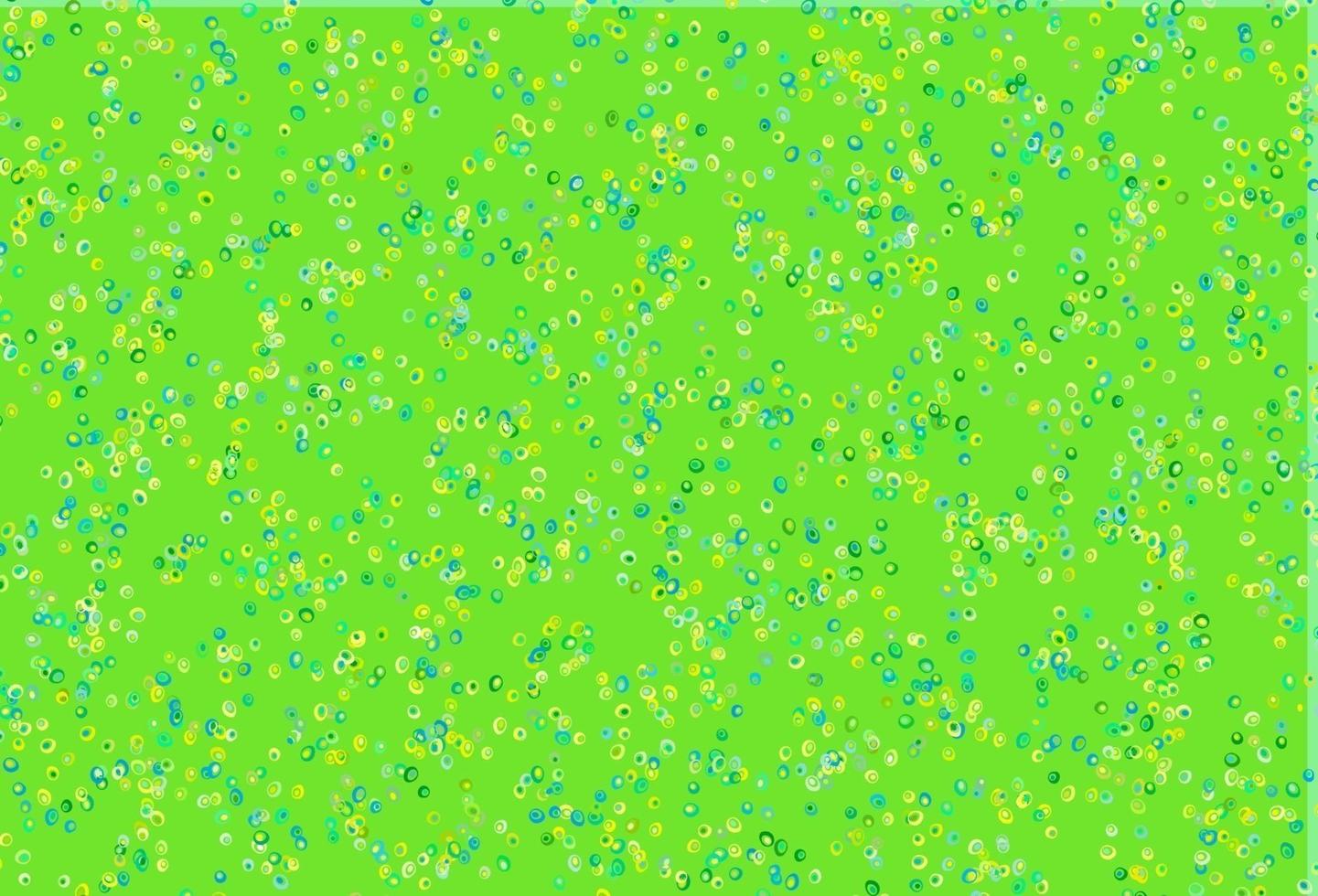 Light Blue, Yellow vector background with bubbles.