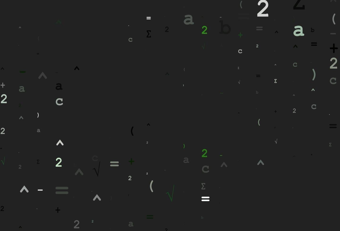 Light Green vector cover with math elements.