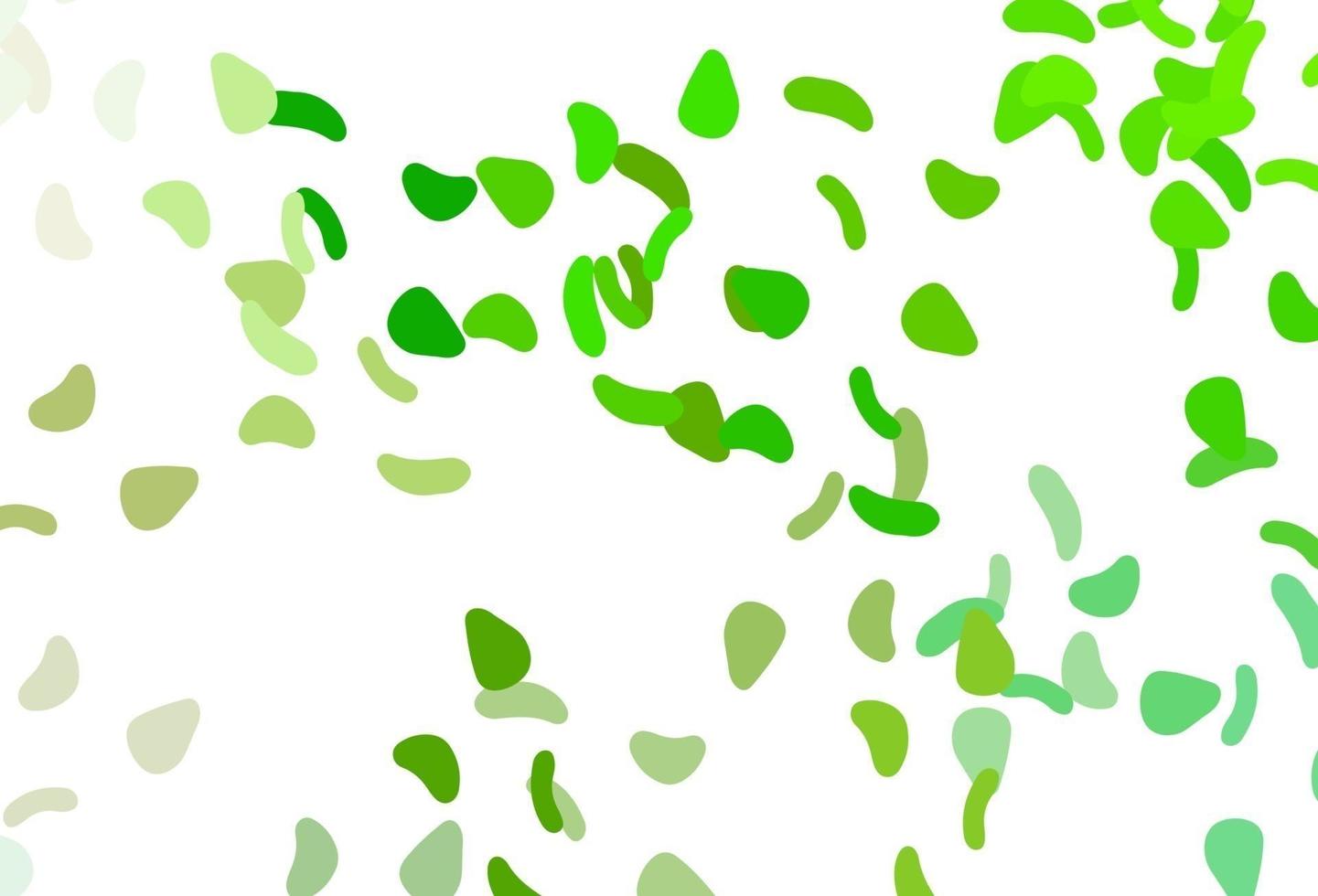 Light Green vector pattern with chaotic shapes.