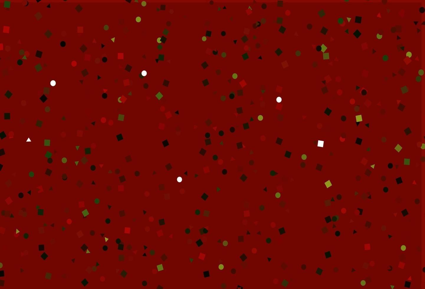 Light Green, Red vector template with crystals, circles, squares.