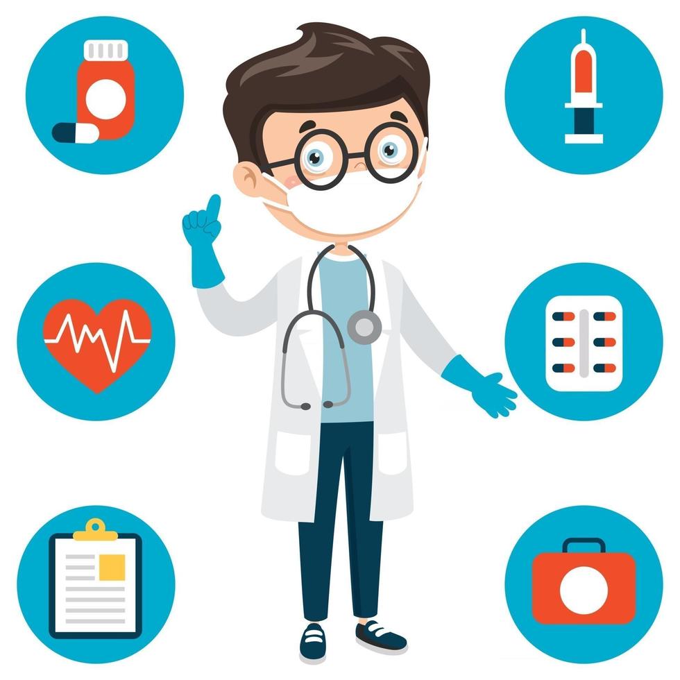 Concepto De Atenci N M Dica Con Personaje De Dibujos Animados 5875428 Health Care Concept With Cartoon Character Vector
