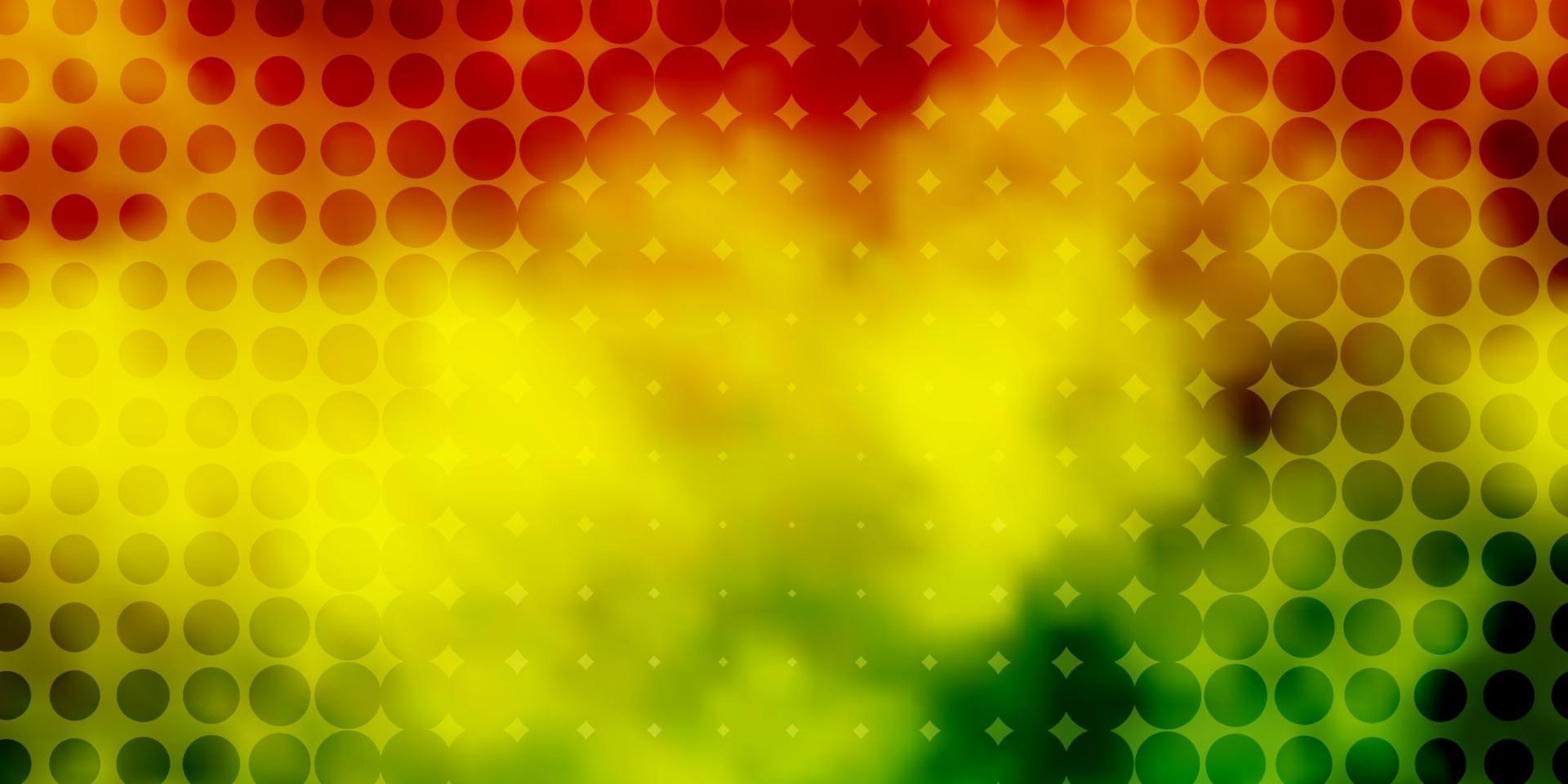 Light Green, Yellow vector background with spots.