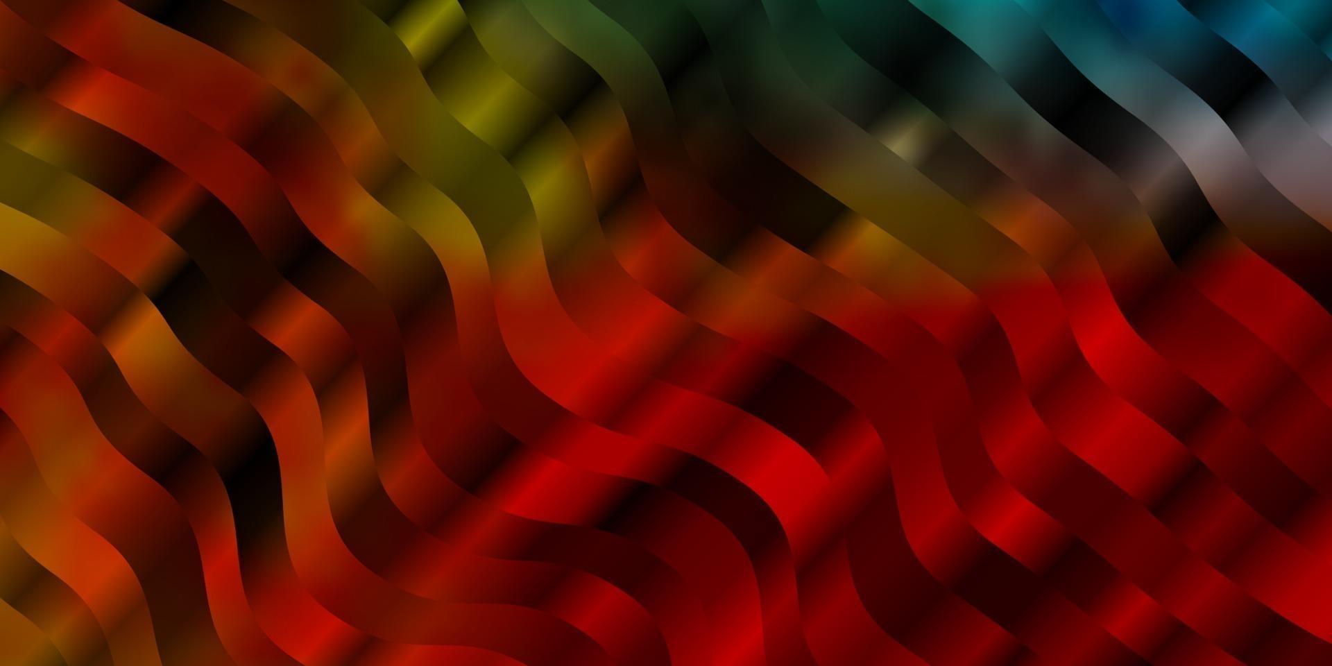 Light Multicolor vector template with curved lines.