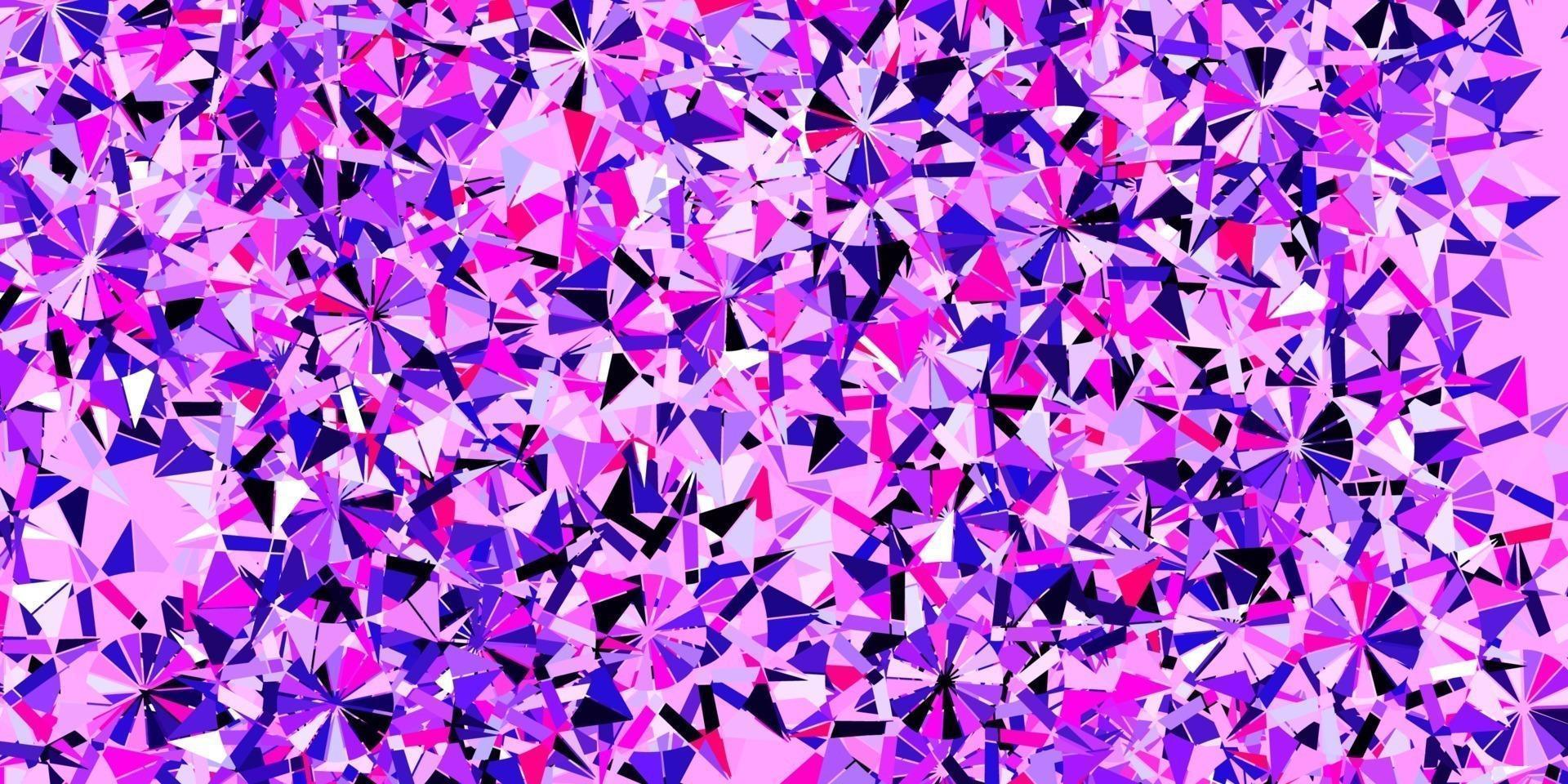 Light Purple, Pink vector backdrop with xmas snowflakes.