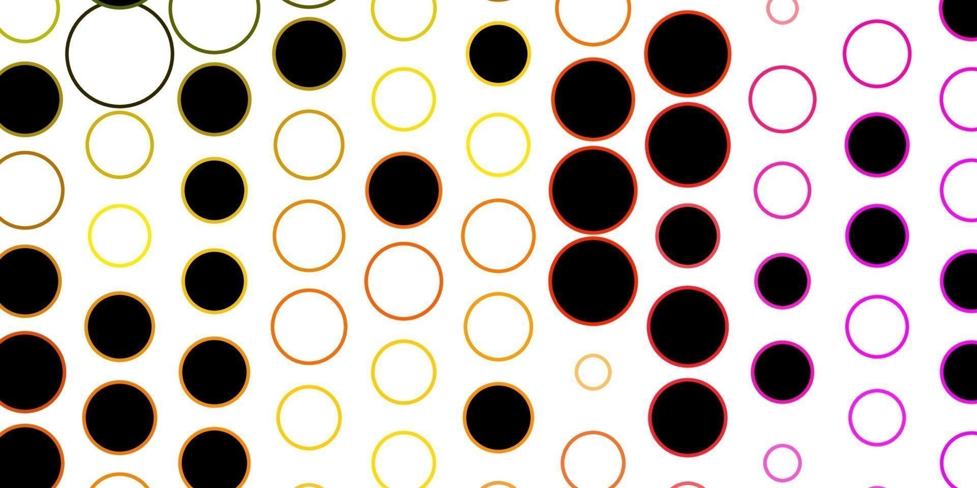 Dark Multicolor vector pattern with circles.