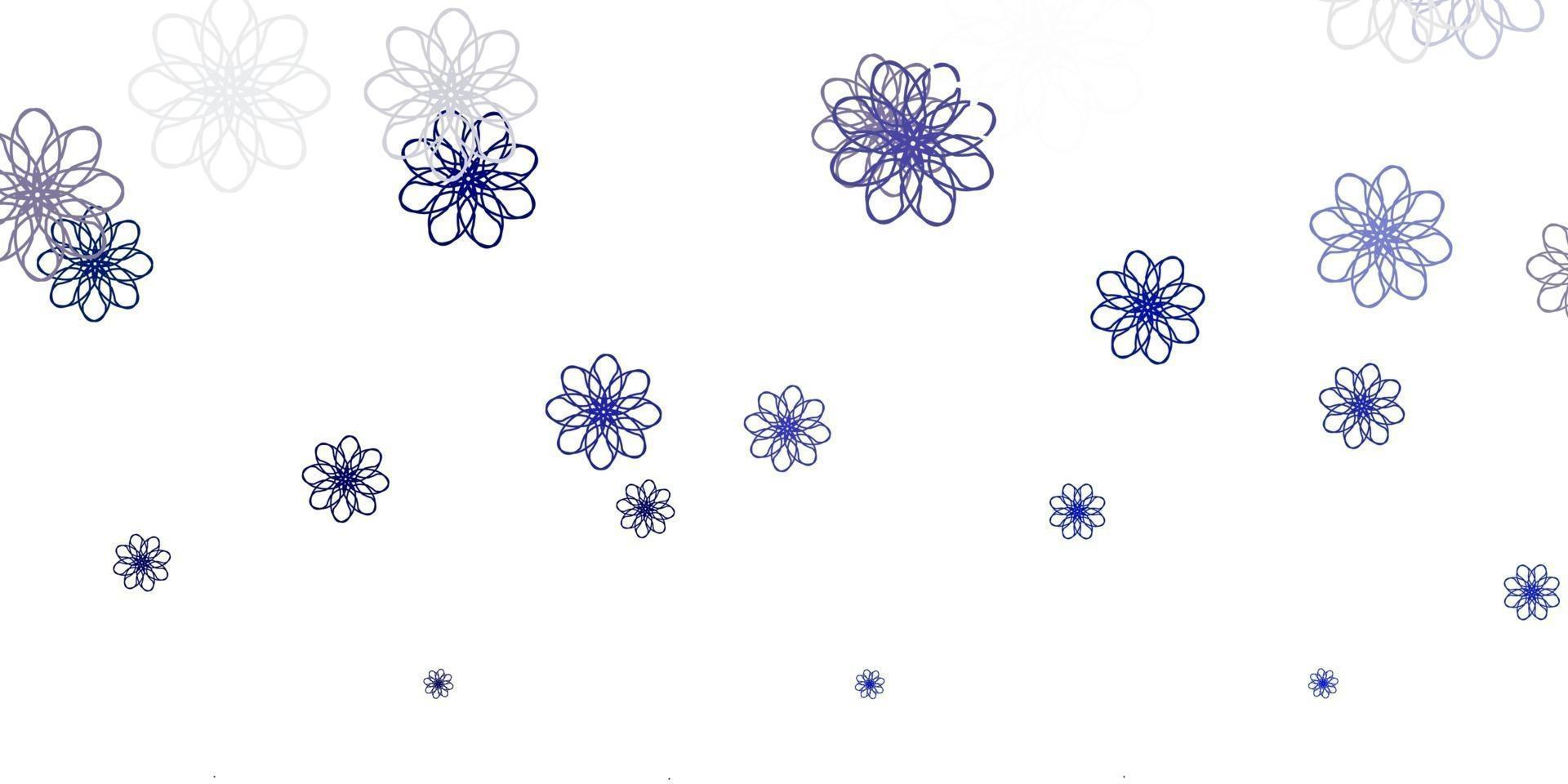 Light BLUE vector natural layout with flowers.