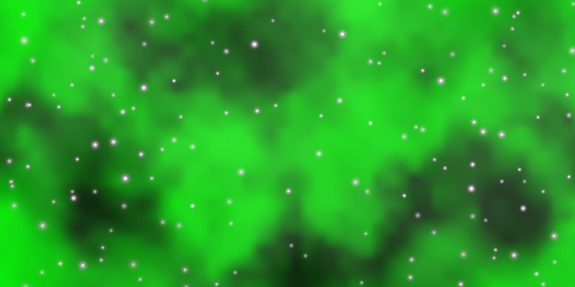 patrón de vector verde claro, amarillo con estrellas abstractas.