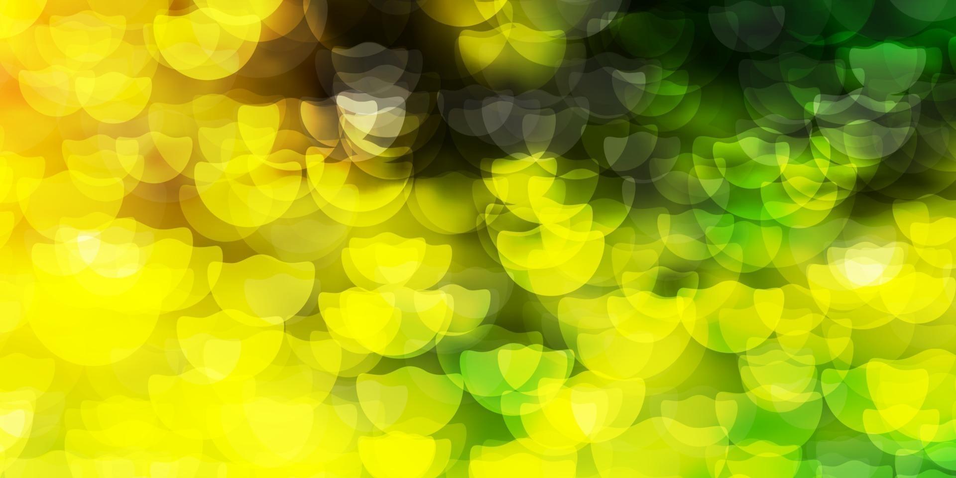 Light Green, Yellow vector texture with disks.