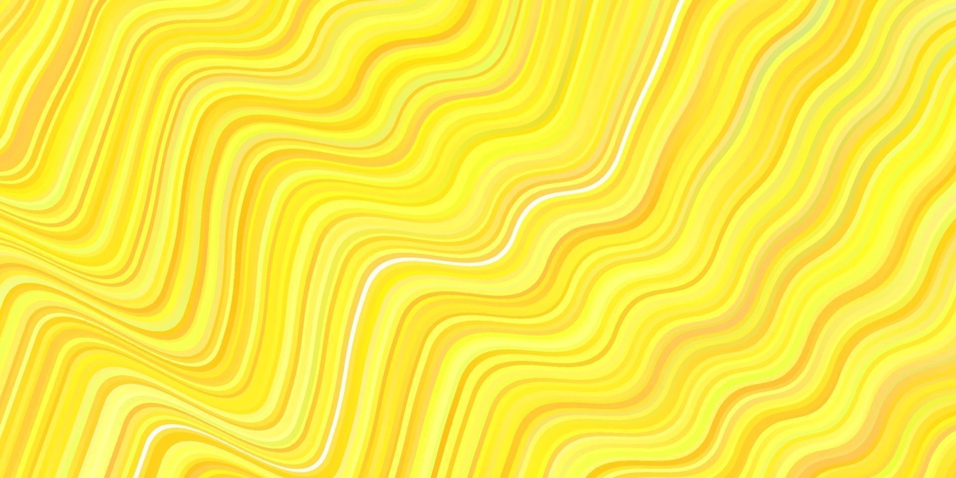 Light Green, Yellow vector template with curved lines.