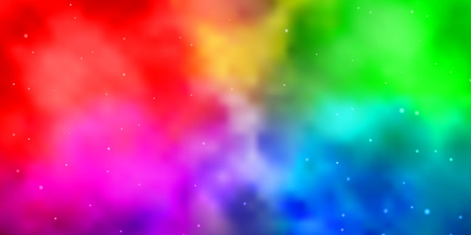 Light Multicolor vector pattern with abstract stars.