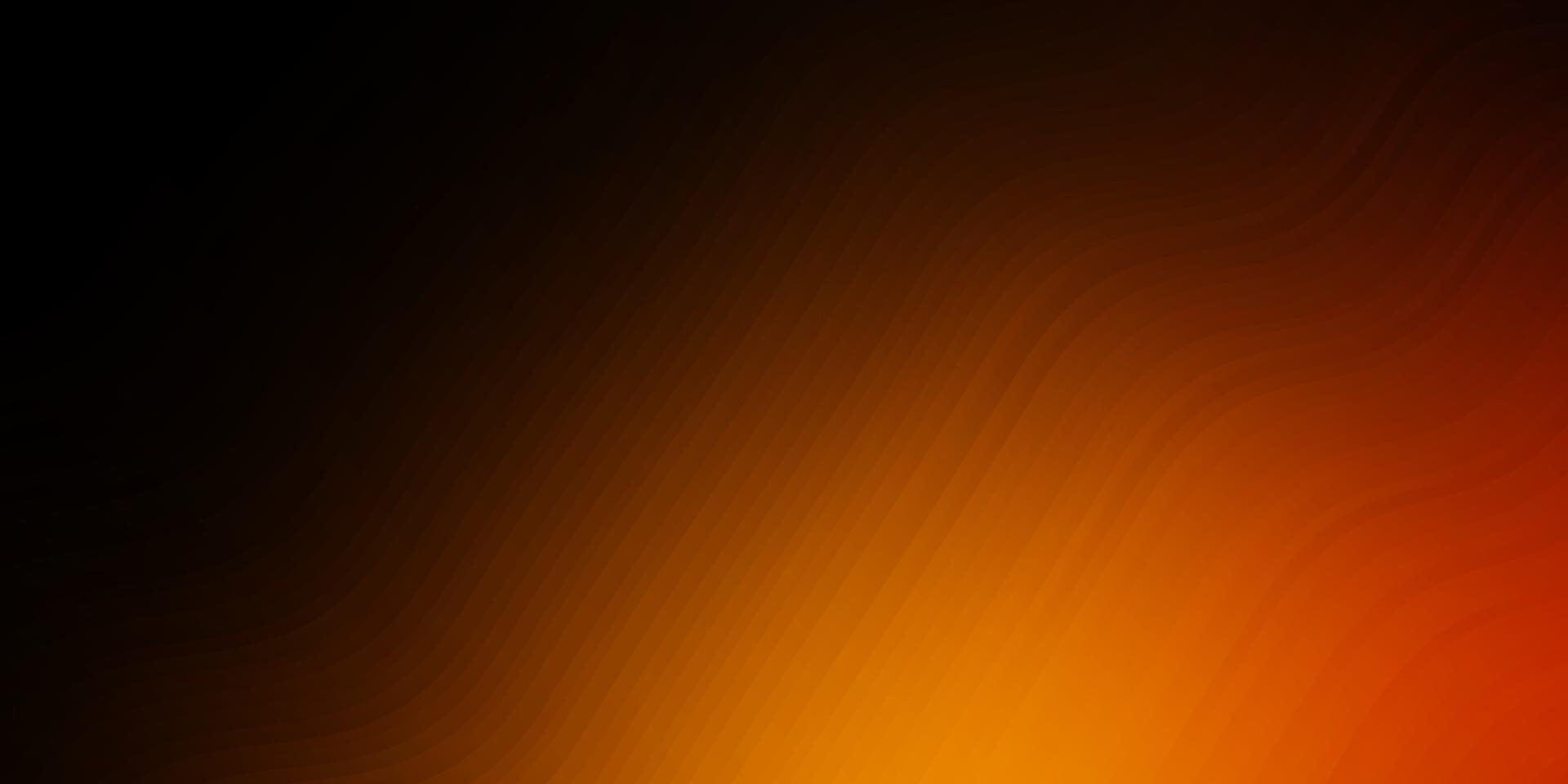 Dark Orange vector template with curved lines.
