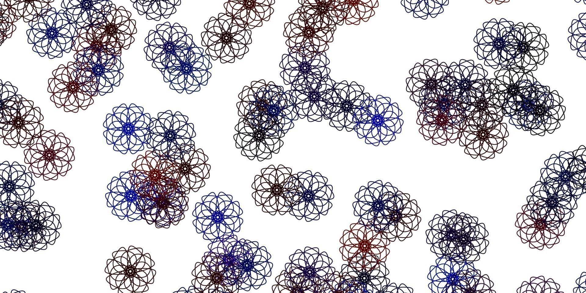 Light Blue, Red vector natural layout with flowers.