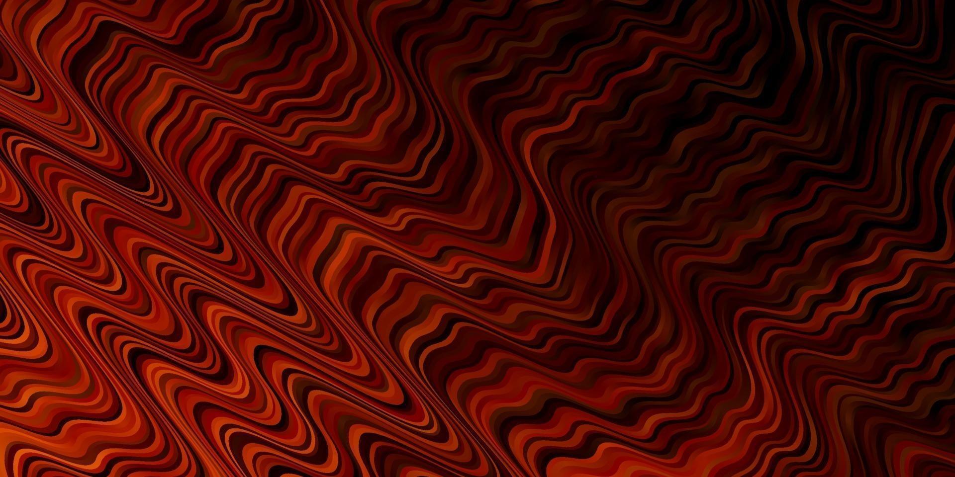 Dark Orange vector background with lines.