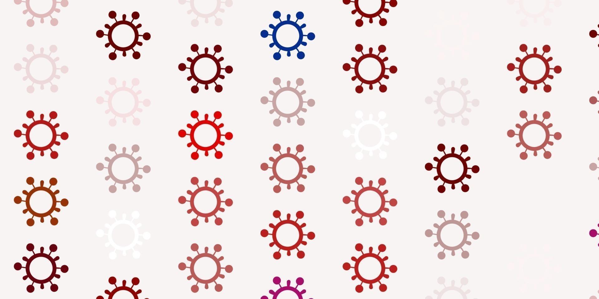Light Blue, Red vector texture with disease symbols.