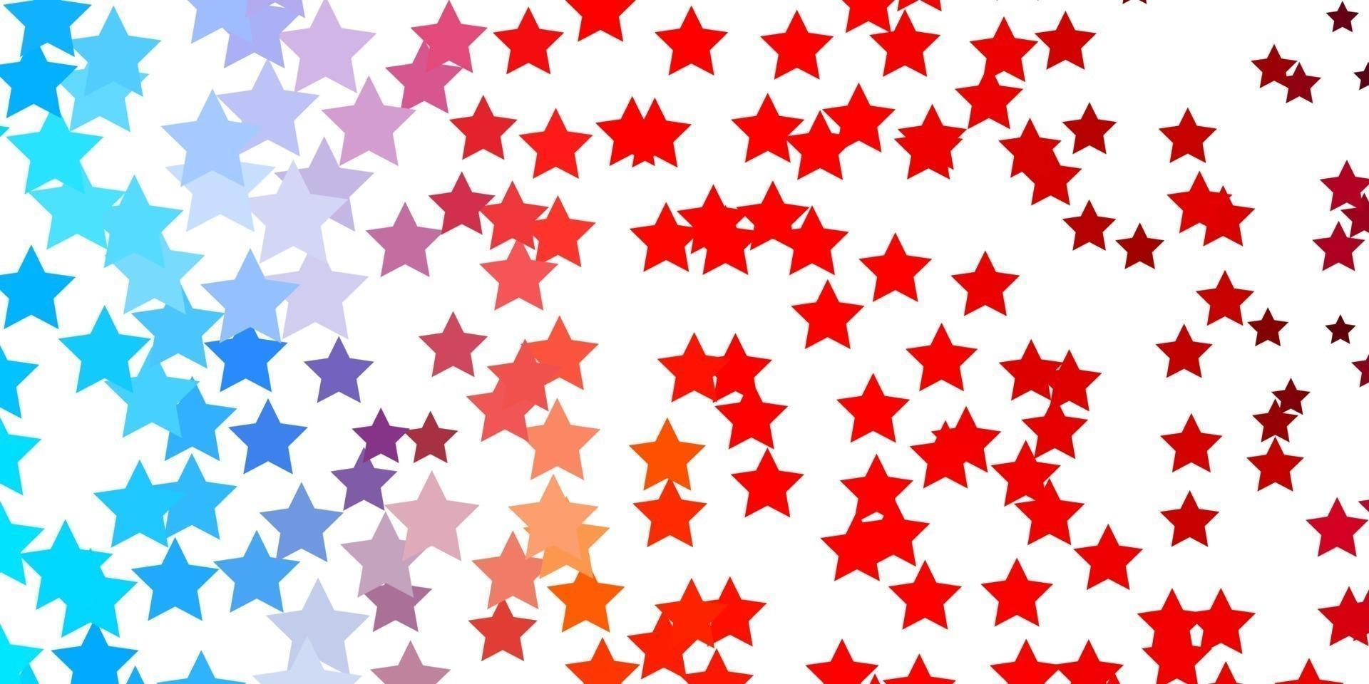 Light Multicolor vector background with colorful stars.