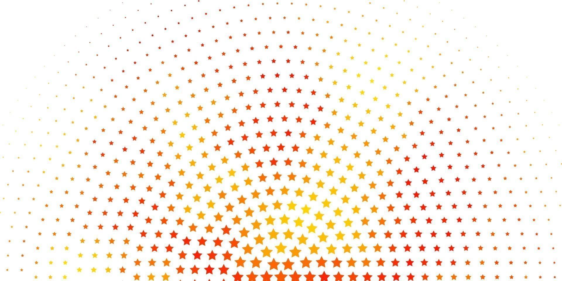 Light Orange vector pattern with abstract stars.