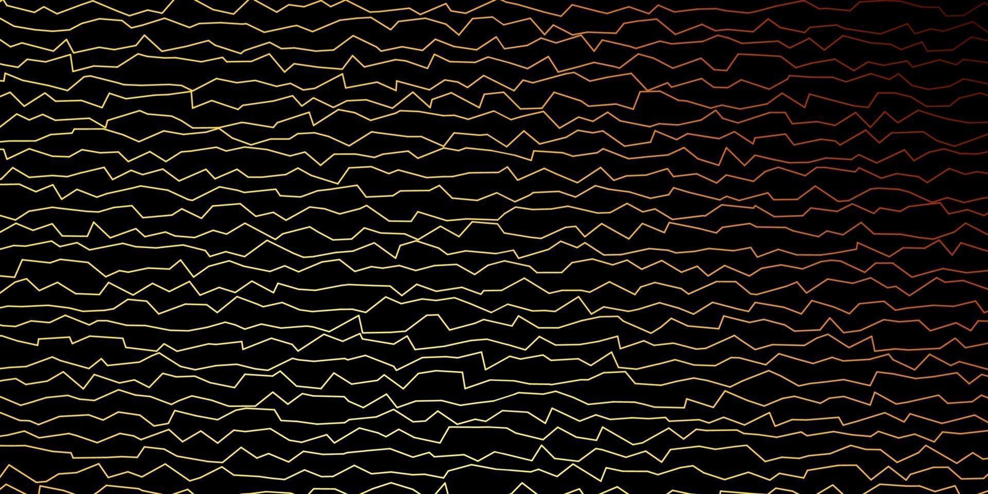 Dark Orange vector texture with curves.