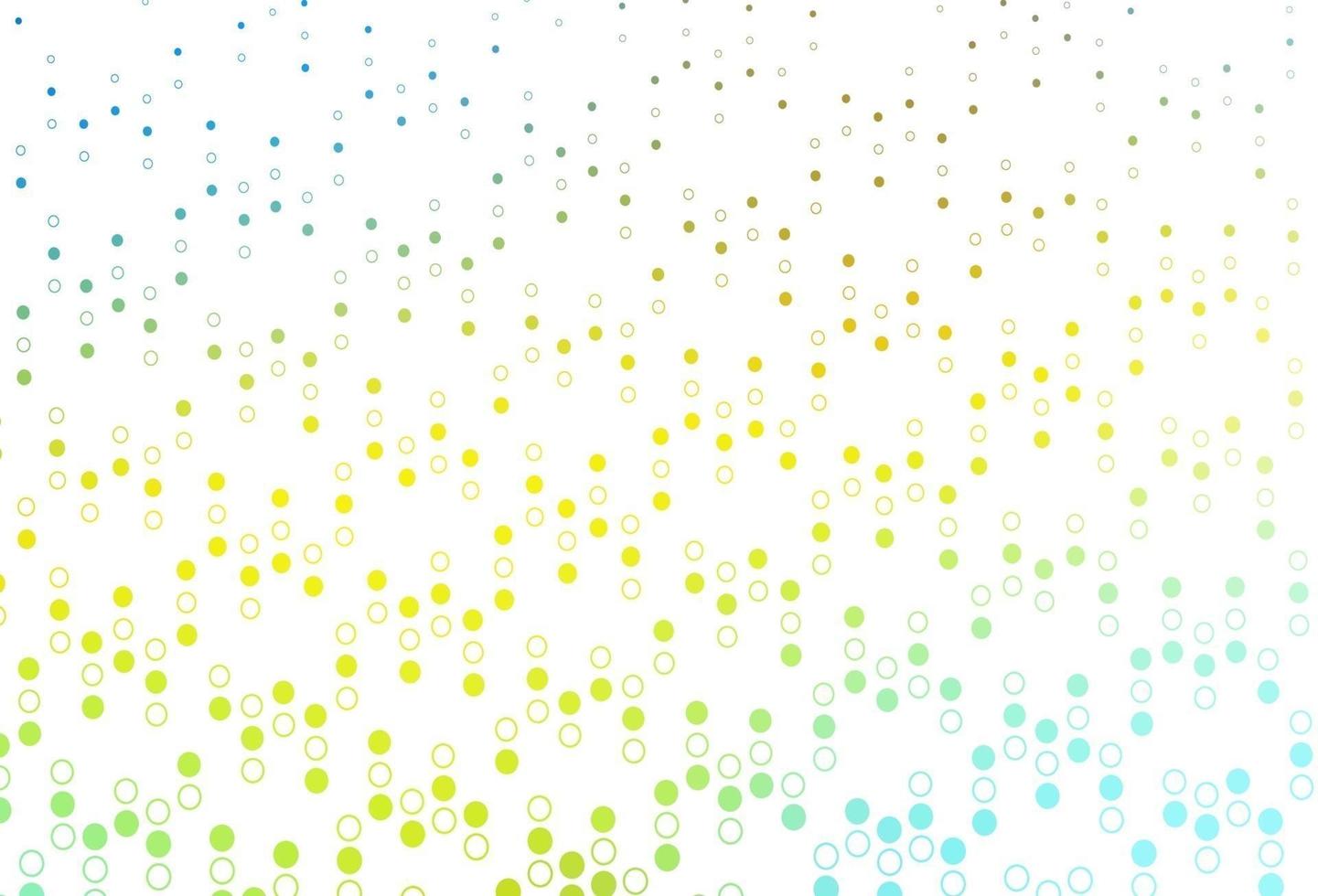 Light Blue, Yellow vector background with bubbles.