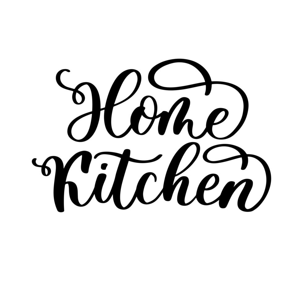 diseño vectorial de letras tipográficas de cocina casera para tarjetas de felicitación y afiches. vector