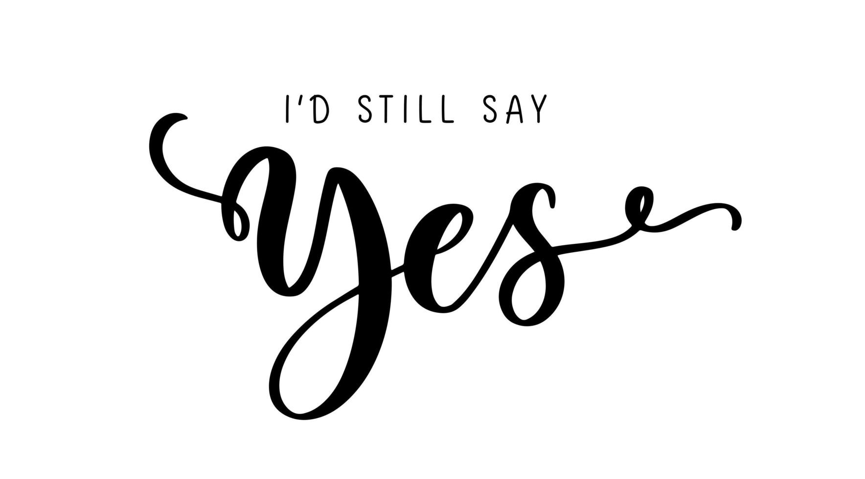 I would still say Yes. Hand drawn lettering card. Perfect design for greeting card, poster, T shirt, banner, print invitation. vector